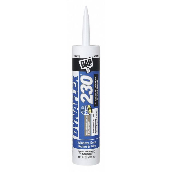 Indoor & Outdoor Sealant,  10.1 oz,  Cartridge,  White,  Acrylic Polymer Base