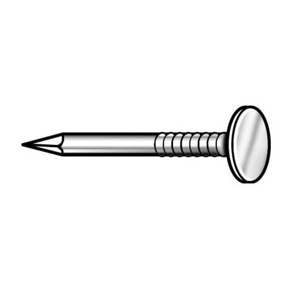 Roofing Nail,  1-1/2 in L,  4D,  Steel,  Electro Galvanized Finish,  11 ga,  187 PK