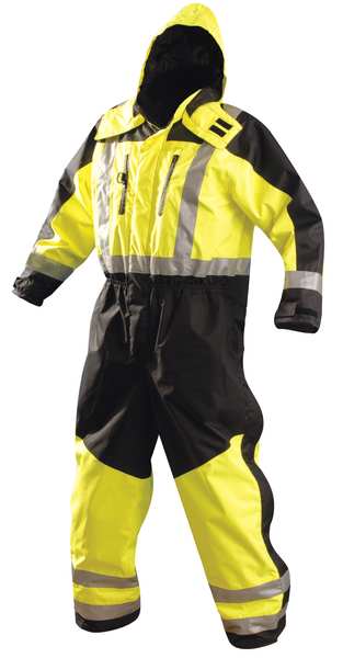 Coverall, Black/Yellow, L