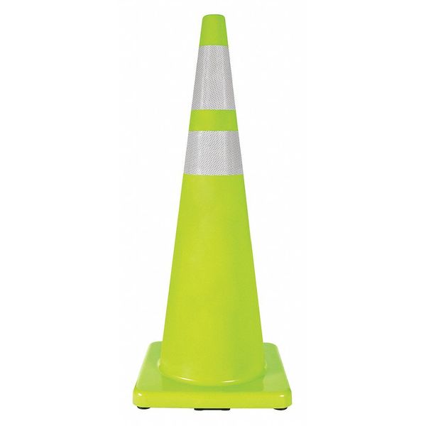 Traffic Cone, 36 In.Fluorescent Lime