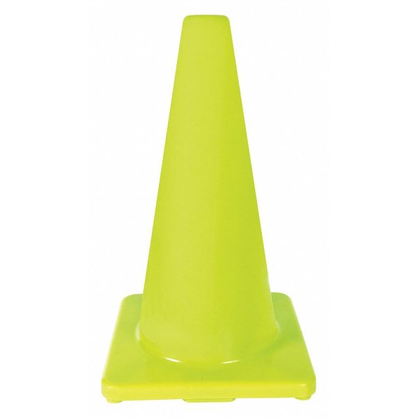 Traffic Cone, 18 In.Fluorescent Lime