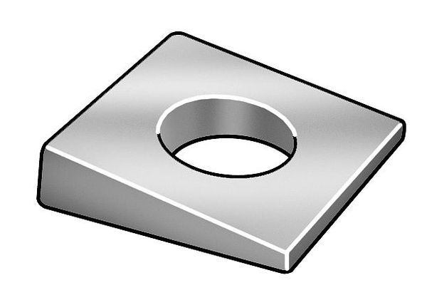 Beveled Washer,  Fits Bolt Size 3/8 in Malleable Iron,  Galvanized Finish,  600 PK