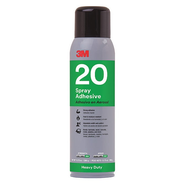 Spray Adhesive,  20 Series,  Clear,  13.8 oz,  Aerosol Can