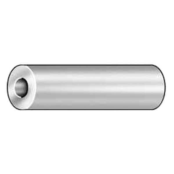 Round Spacer,  1/4 in Screw Size,  Plain Aluminum,  1 in Overall Lg,  0.252 in Inside Dia
