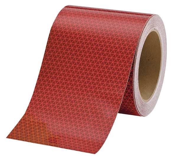 Reflective Tape, W 6 In, Red
