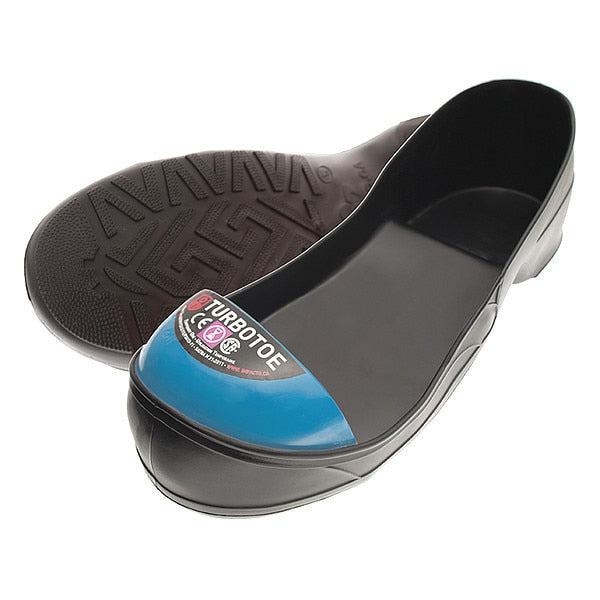 Turbotoe Steel Toe Cap,  Overshoes,  PVC,  Black/Blue,  XL,  Men's Size 12-13,  1 Pair