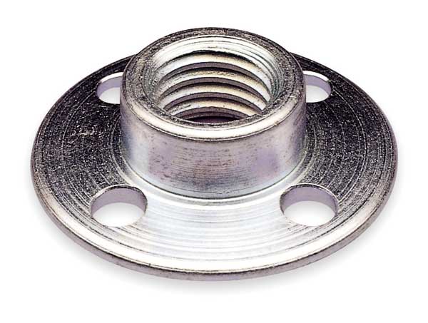 Round Weld Nut,  5/8"-11,  3/8 in Lg