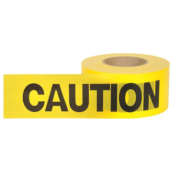Barricade Tape, Yellow/Black, 1000ft x 3In