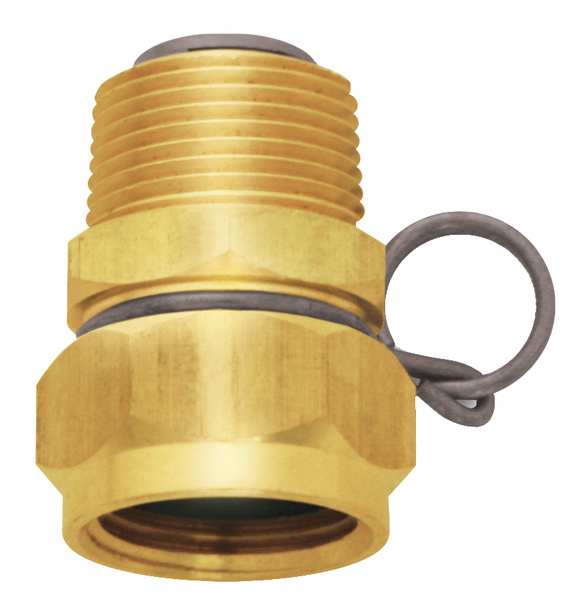 Swivel Hose Adapter,  3/4 In,  Brass