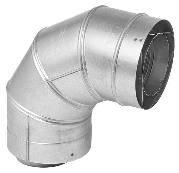 Vent Pipe Elbow, 90 Degree, 4In L, 3In Dia.