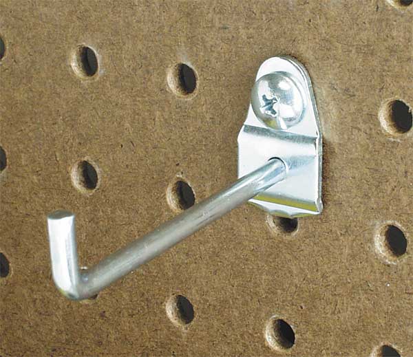 2-3/4 In. Single Rod 90 Degree Bend Steel Pegboard Hook for 1/8 In. and 1/4 In. Pegboard 10 Pack