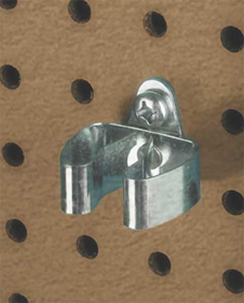 1/2 In. to 1 In. Hold Range Steel Standard Spring Clip for 1/8 In. and 1/4 In. Pegboard 10 Pack