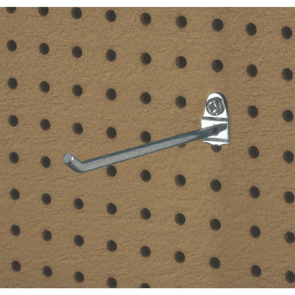 8 In. Single Rod 30 Degree Bend Steel Pegboard Hook for 1/8 In. and 1/4 In. Pegboard 5 Pack