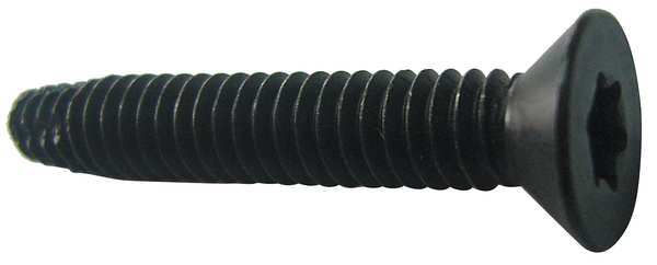 Thread Cutting Screw,  1/4" x 1 in,  Phosphate Steel Flat Head Torx Drive,  100 PK