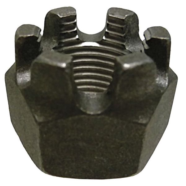 5/8"-18 Grade 5 Plain Finish Steel Round Slotted Castle Nut,  25 pk.
