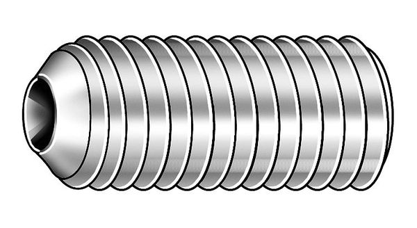 Socket Set Screw, Cup, 1/4-28x5/16, PK5