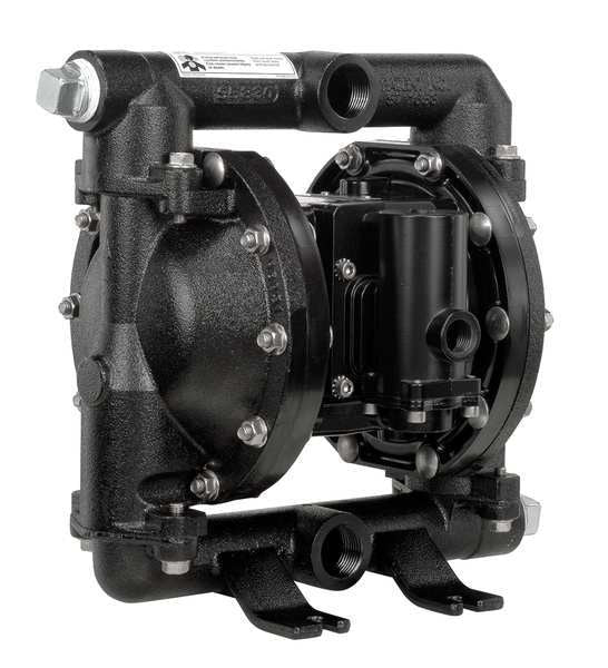 Double Diaphragm Pump,  Cast iron,  Air Operated,  Santoprene,  52 GPM