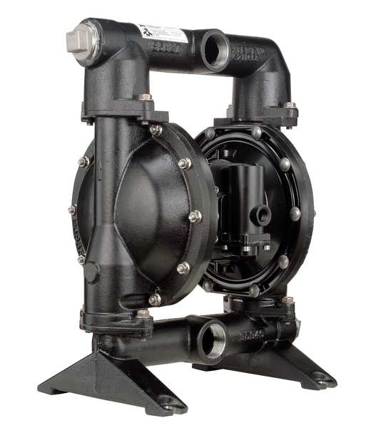 Double Diaphragm Pump,  Cast iron,  Air Operated,  Santoprene,  123 GPM