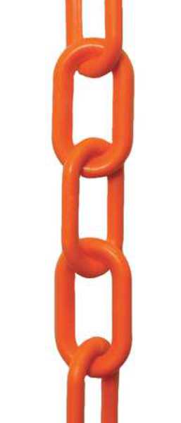 2" (#8,  51 mm.) x 100 ft. Safety Orange Plastic Chain