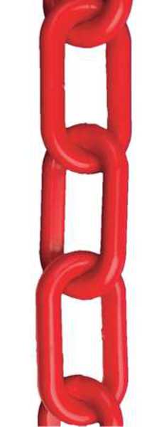 2" (#8,  51 mm.) x 300 ft. Red Plastic Chain
