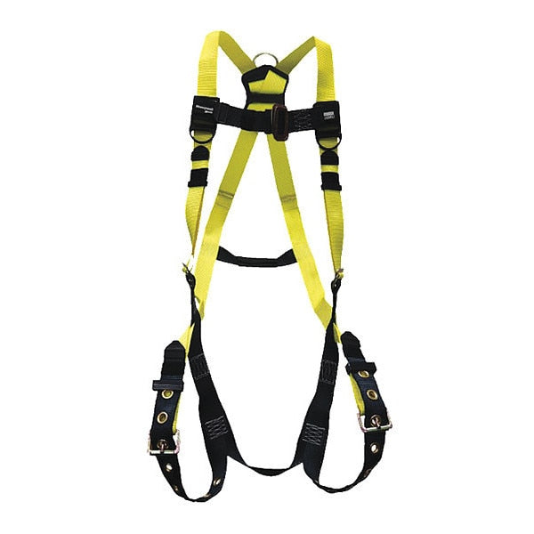 Safety Harness,  Vest Style,  L/XL,  Polyester,  Yellow