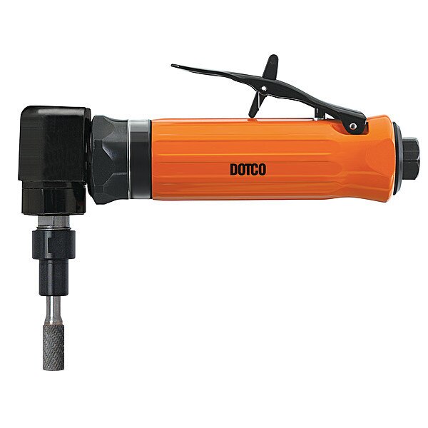 Right Angle Die Grinder,  2.7 in Air Inlet,  1/4" Collet,  Heavy Duty,  12, 000 rpm,  0.4 HP