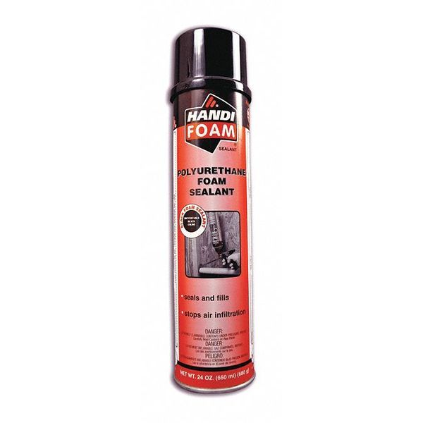 Multipurpose Spray Foam Sealant,  24 oz,  Aerosol Can,  Black,  1 Component