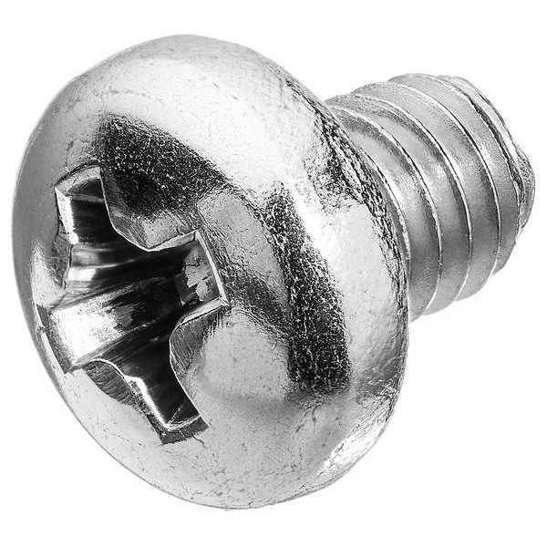#8-32 x 1/2 in Phillips Pan Machine Screw,  Passivated 316 Stainless Steel,  50 PK