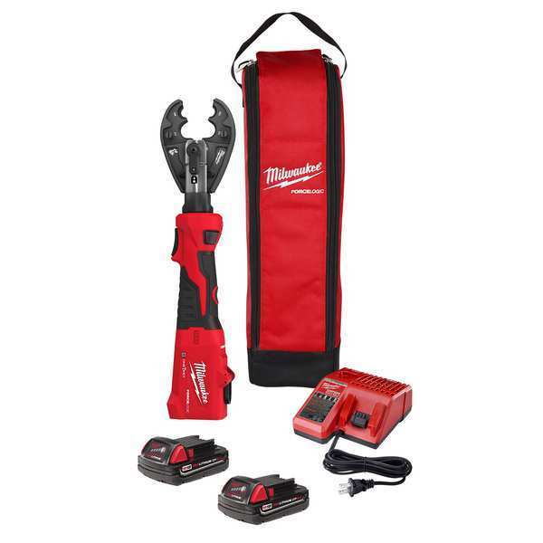M18 FORCE LOGIC 6 Ton Linear Utility Crimper Kit with D3 Grooves and Fixed BG Die Jaw