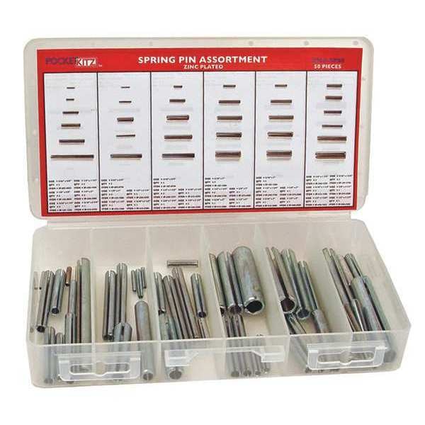 Spring Pin, ZC Assort,  50pcs.