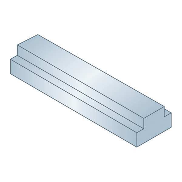 Step Key Stock 2,  3/8 in Top W,  3/16 in Top Step H,  1/2 in Bottom W,  1/8 in Lower Step H