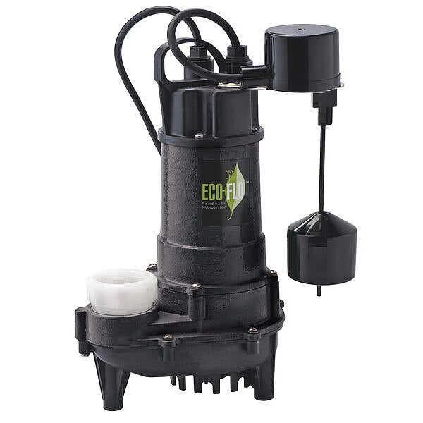 Cast Iron Sump Pump, Vertical Swtch 3/4HP