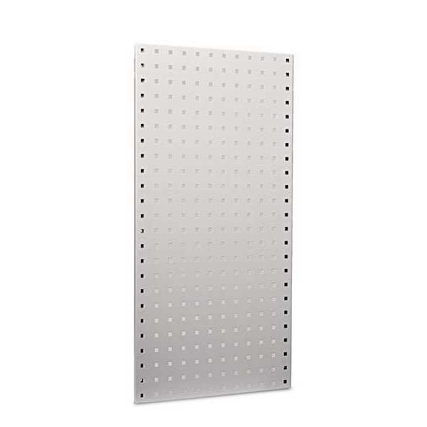 (2) 18 In. W x 36 In. H White Epoxy 18-Gauge Steel Square Hole Pegboards Mounting Hardware