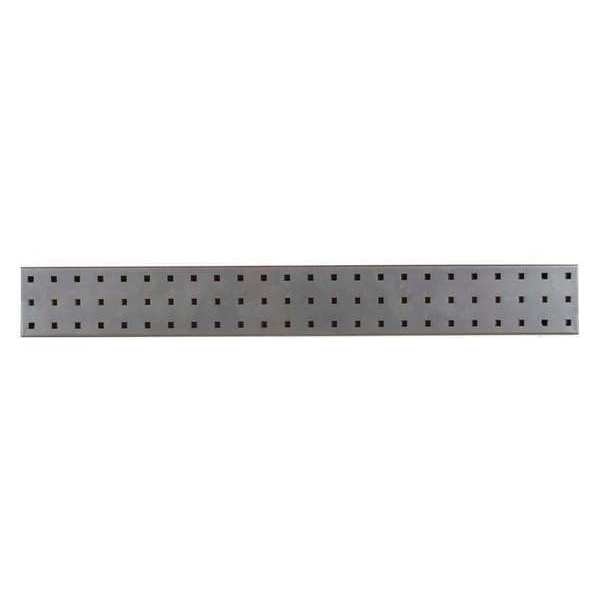 (1) 36 In. W x 4.5 In. H Silver Epoxy 18-Gauge Steel Square Hole Pegboard Strip