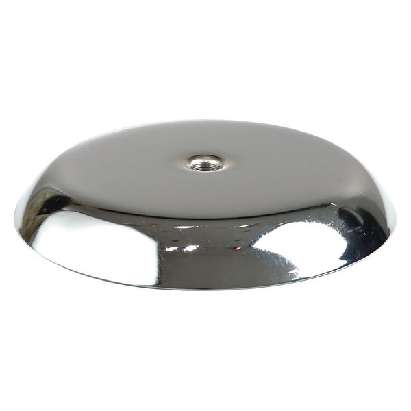 Round Base, 8", 3/8" Fitting, Chrome, PK6