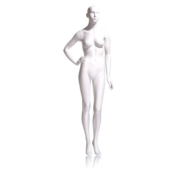 Mondo Mannequins Eve White Abstract Female Mannequin, Pose 1 W/ base