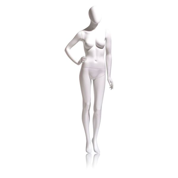 Mondo Mannequins Eve White Oval Head Female Mannequin, Pose 1 W/ base
