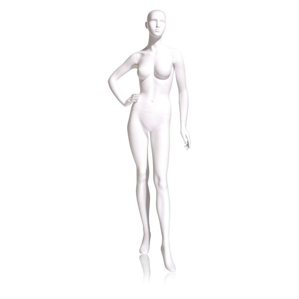 Mondo Mannequins Eve White Abstract Female Mannequin, Pose 2 W/ base