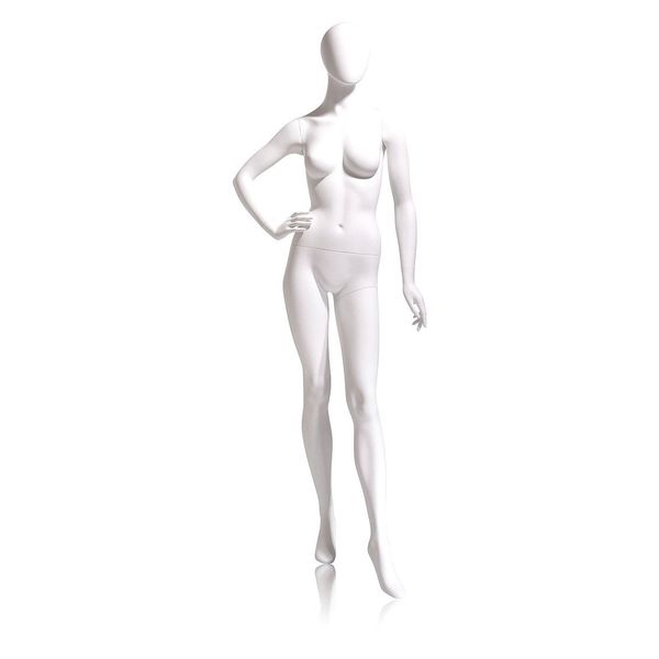 Mondo Mannequins Eve White Oval Head Female Mannequin, Pose 2 W/ base