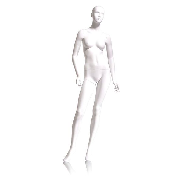 Mondo Mannequins Eve White Abstract Female Mannequin, Pose 3 W/ base