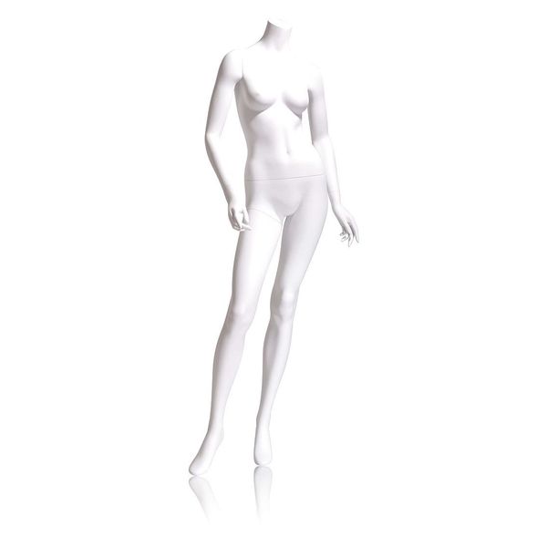 Mondo Mannequins Eve White Headless Female Mannequin, Pose 3 W/ base