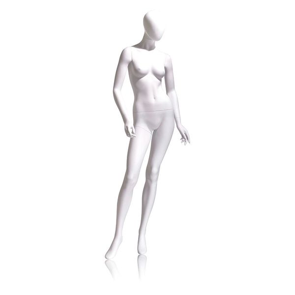 Mondo Mannequins Eve White Oval Head Female Mannequin, Pose 3 W/ base