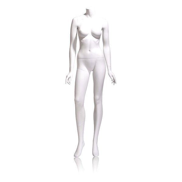 Mondo Mannequins Eve White Headless Female Mannequin, Pose 4 W/ base