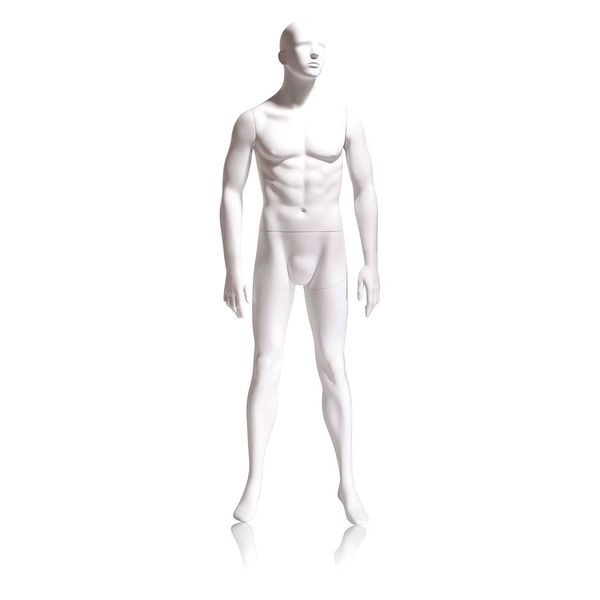 Mondo Mannequins Gene White Male Abstract Mannequin, Pose 1 W/ base