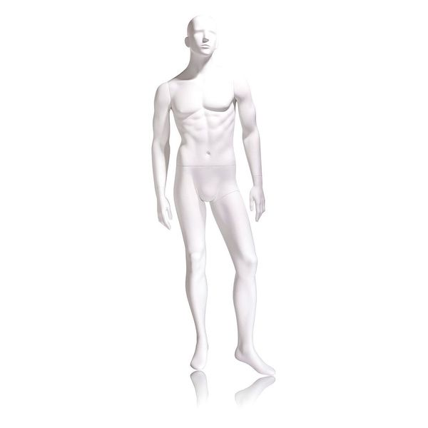 Mondo Mannequins Gene White Male Abstract Mannequin, Pose 2 W/ base