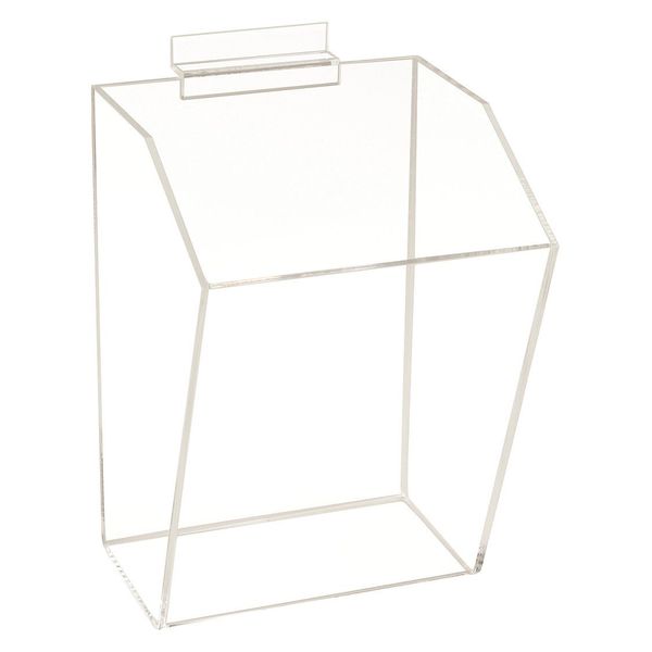 Acrylic Slatwall Dump Bin, 6" x 9", PK12