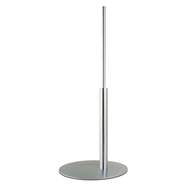 Mondo Mannequins Oval Base w/ Offset Upright,  Satin Chrome,  7/8" dia