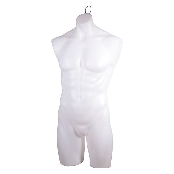 Mondo Mannequins Male Torso Form, No Arms, Wire Loop