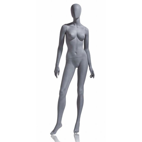 Mondo Mannequins Slate Foundry Grey Female Mannequin, Oval Head, Pose 2