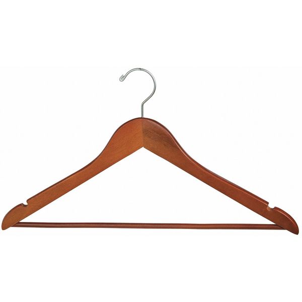 Wishbone Wood Hanger, Teak, with Bar, PK100